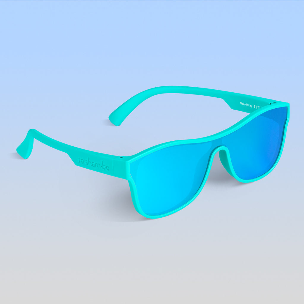 Teen Teal Sunglasses  Single Shield Sunglasses for Teens