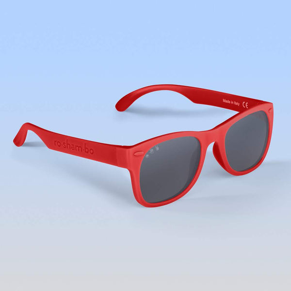 Flexible Red Frame Sunglasses for Adults | ro∙sham∙bo baby