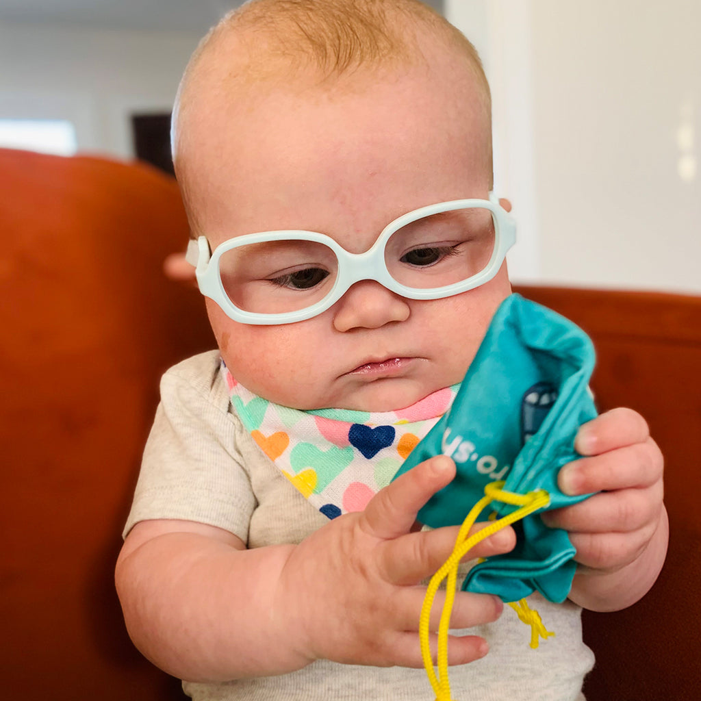 Babies wearing glasses online